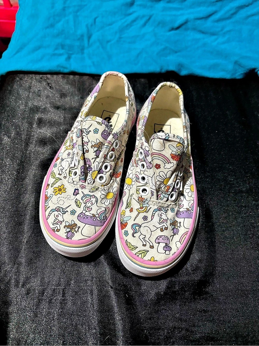 Vans Authentic Unicorn Fairy Mushroom Cream Canvas Sneakers Canvas Sneakers